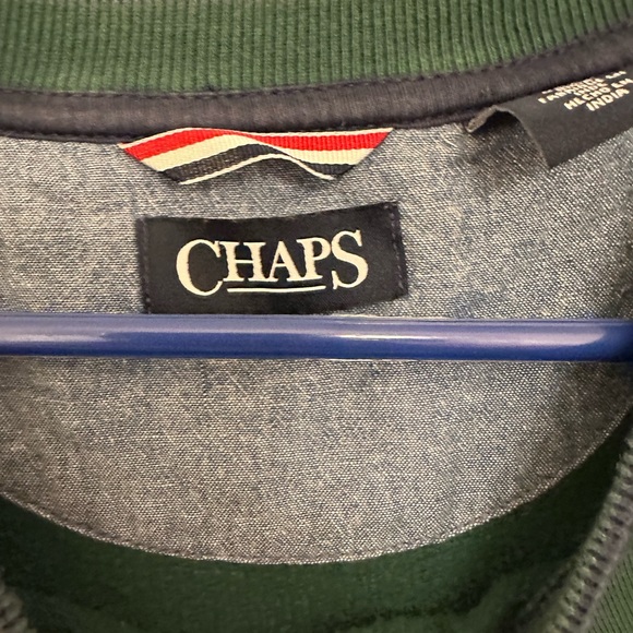 Chaps Green, Red, and Black Crewneck Sweater - Picture 4 of 6